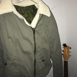 Army green Hollister jacket